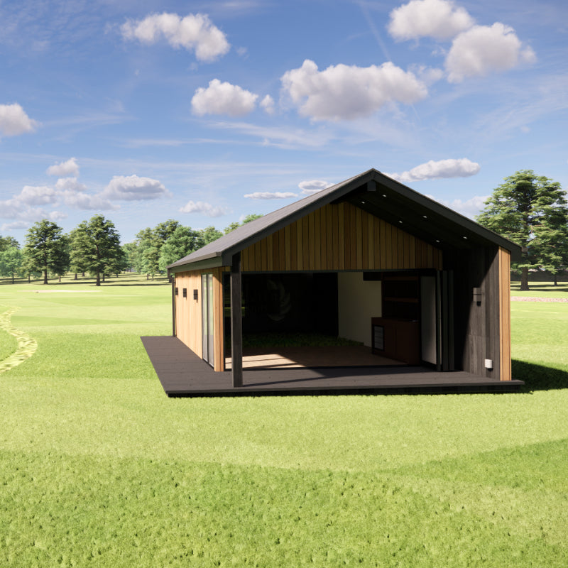 Garden Hideouts Golf Simulation Garden Room